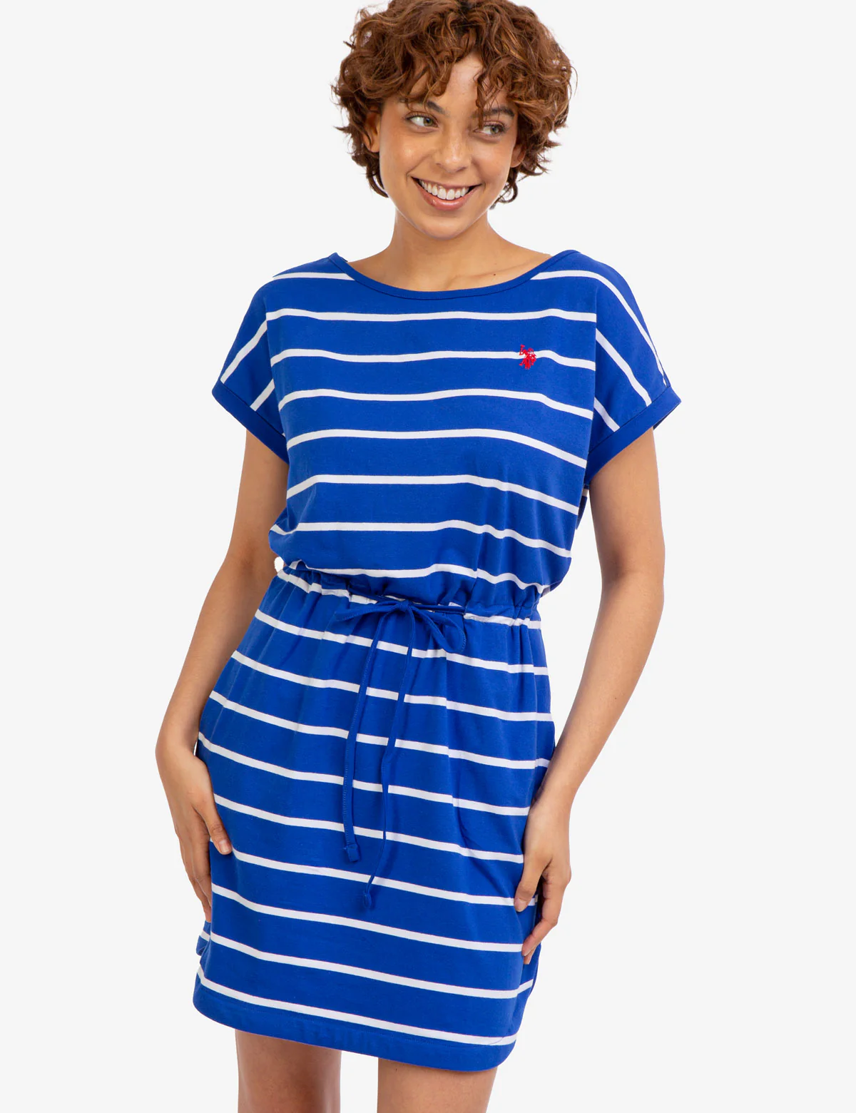 CINCH WAIST STRIPE DOLMAN DRESS - Image 4