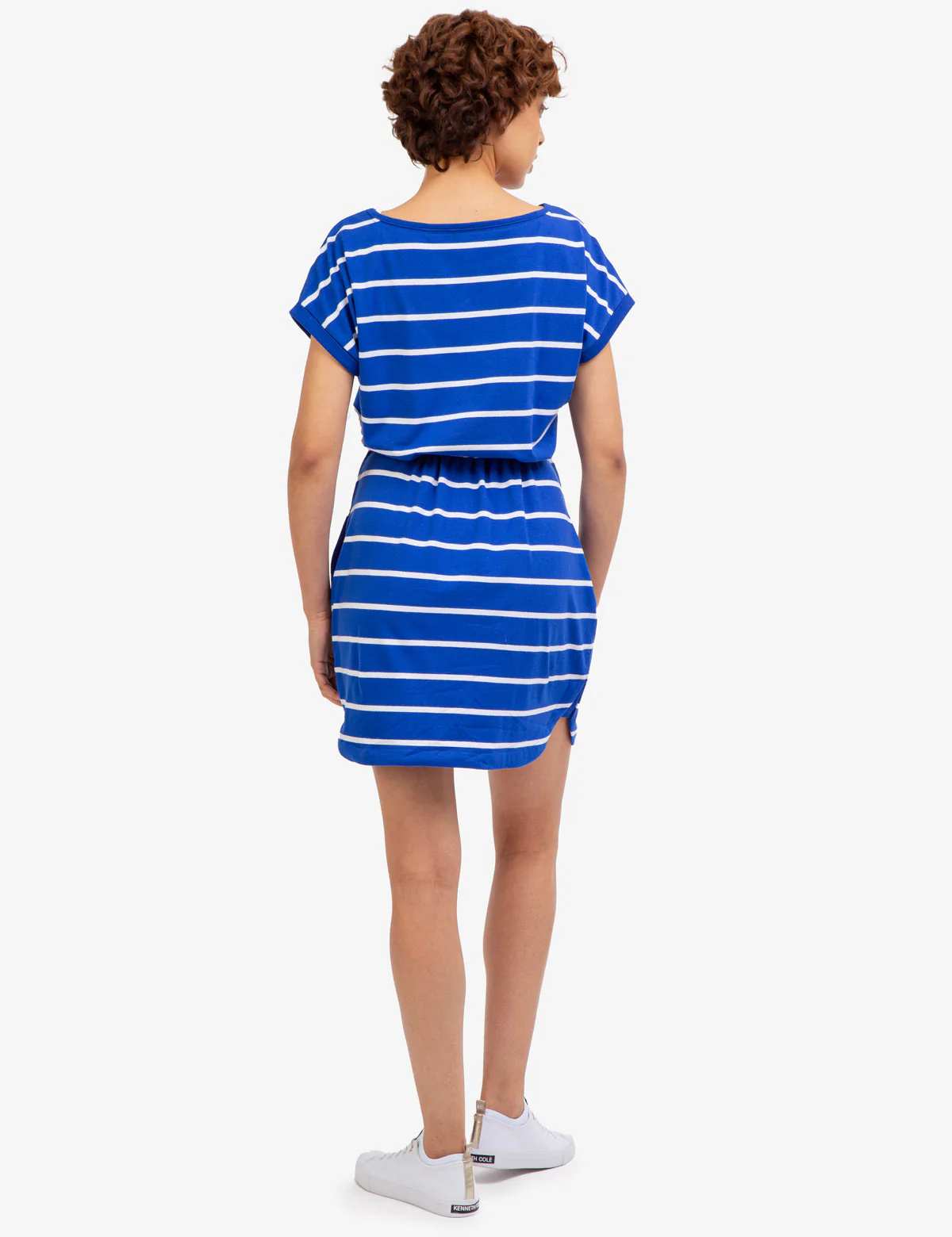 CINCH WAIST STRIPE DOLMAN DRESS - Image 6