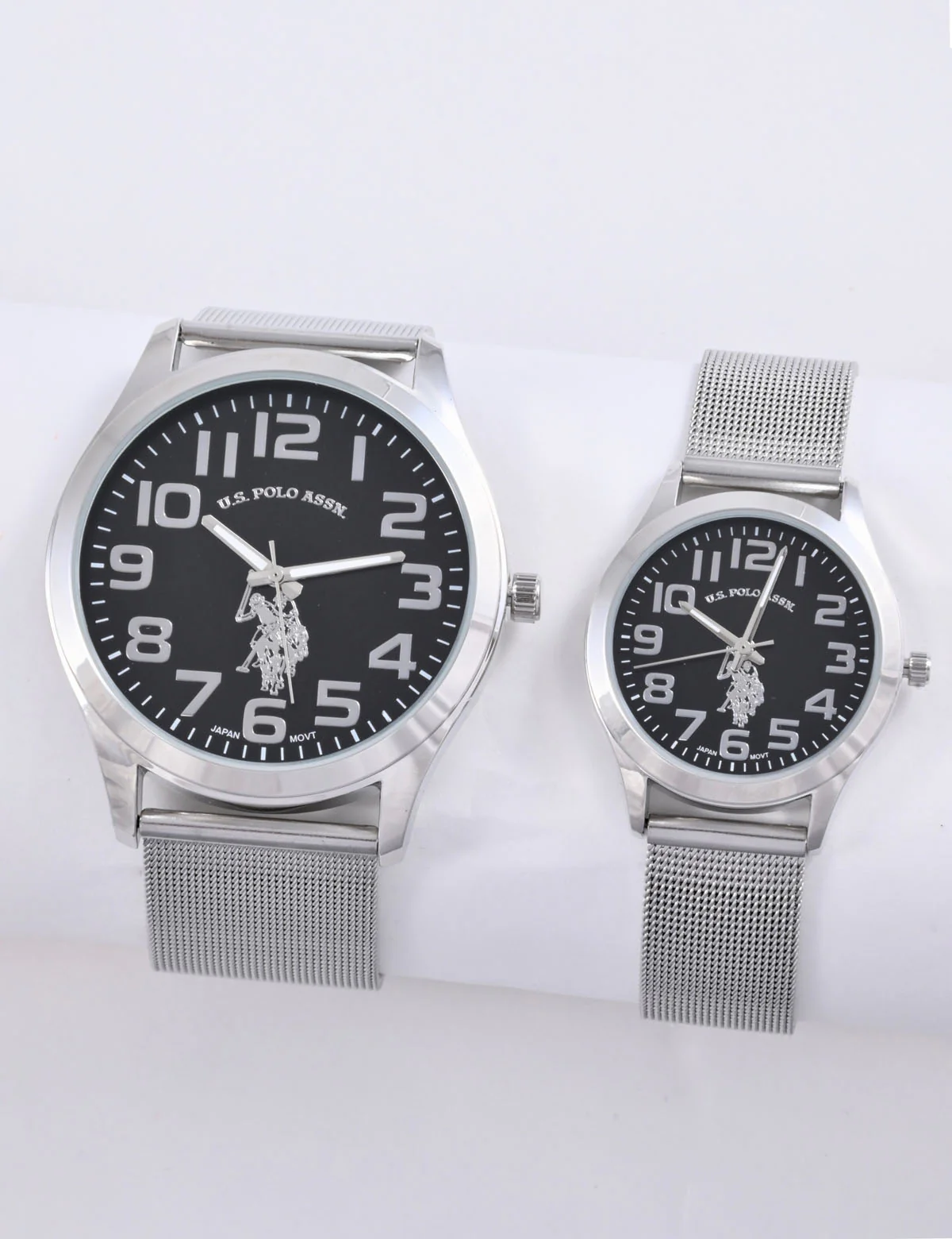 CLASSIC ANALOG DIAL MESH STRAP WATCH SET