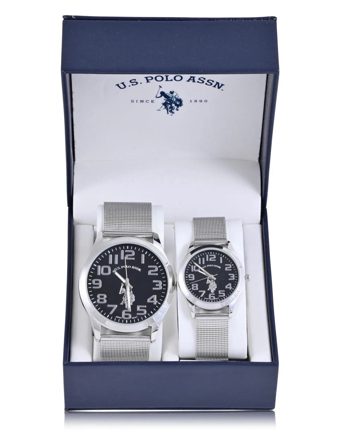 CLASSIC ANALOG DIAL MESH STRAP WATCH SET - Image 2