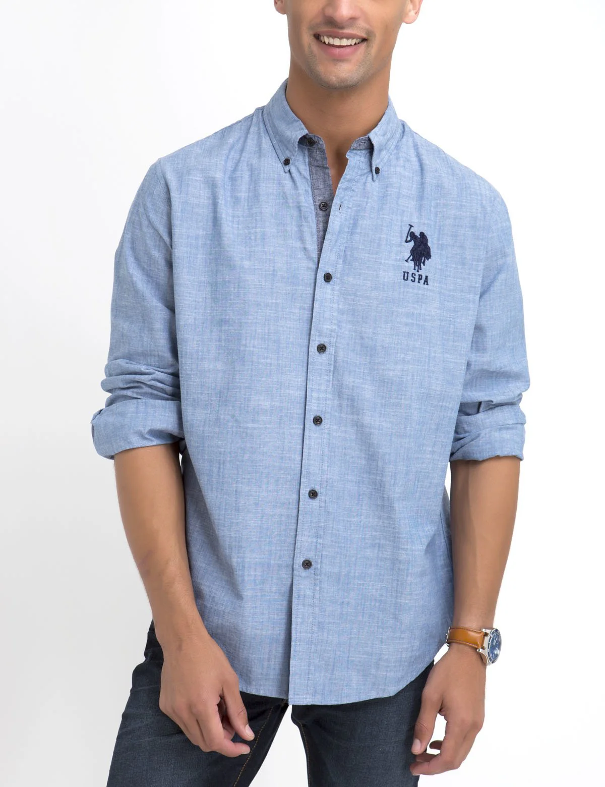 CLASSIC FIT FLAG BACK SHIRT IN CANVAS - Image 4
