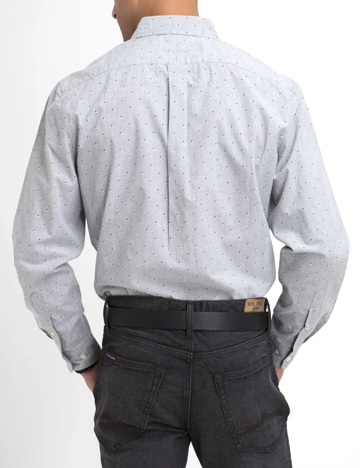 CLASSIC FIT HEATHER DOT SHIRT IN POPLIN - Image 3