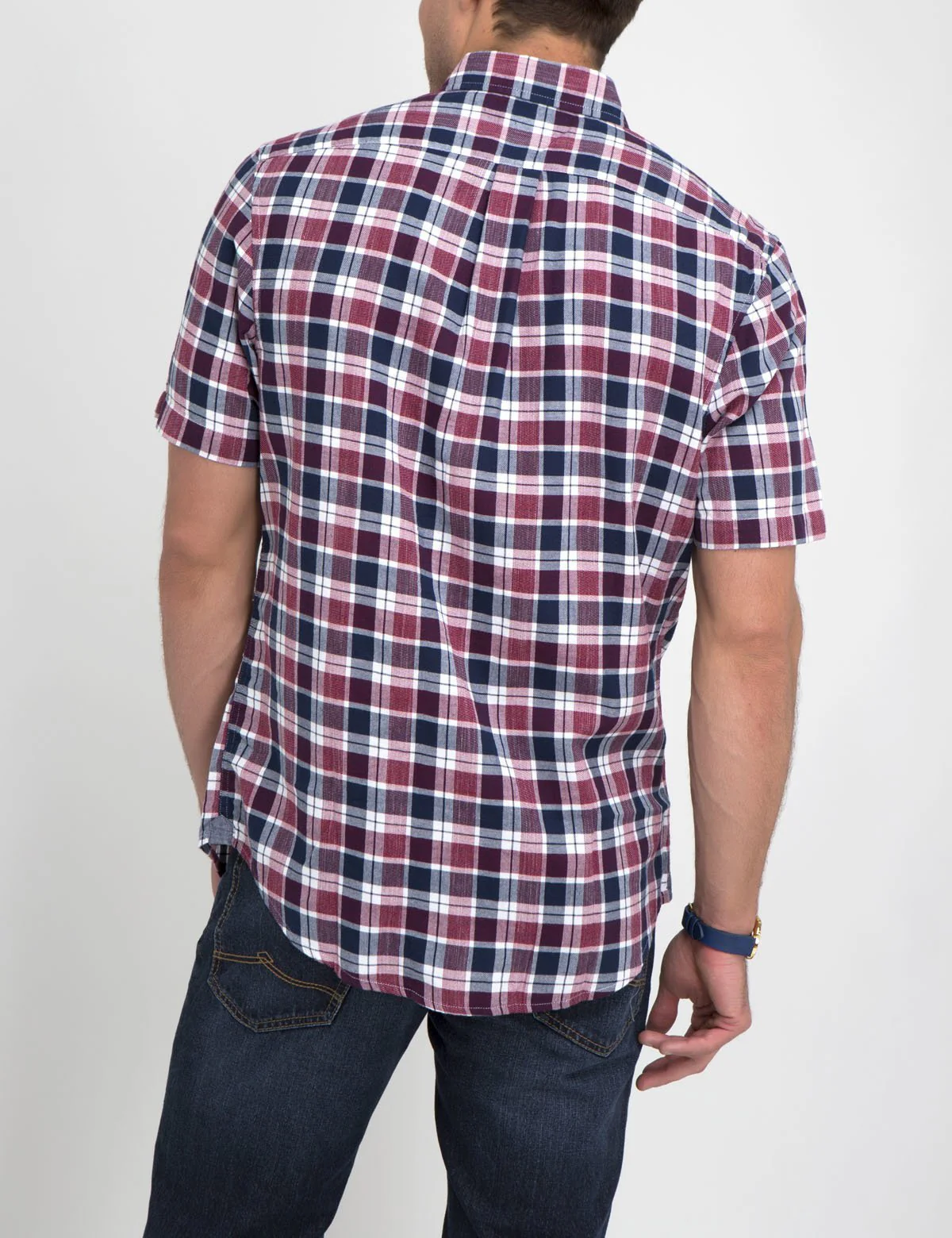 CLASSIC FIT MEDIUM PLAID SHIRT IN POPLIN - Image 3