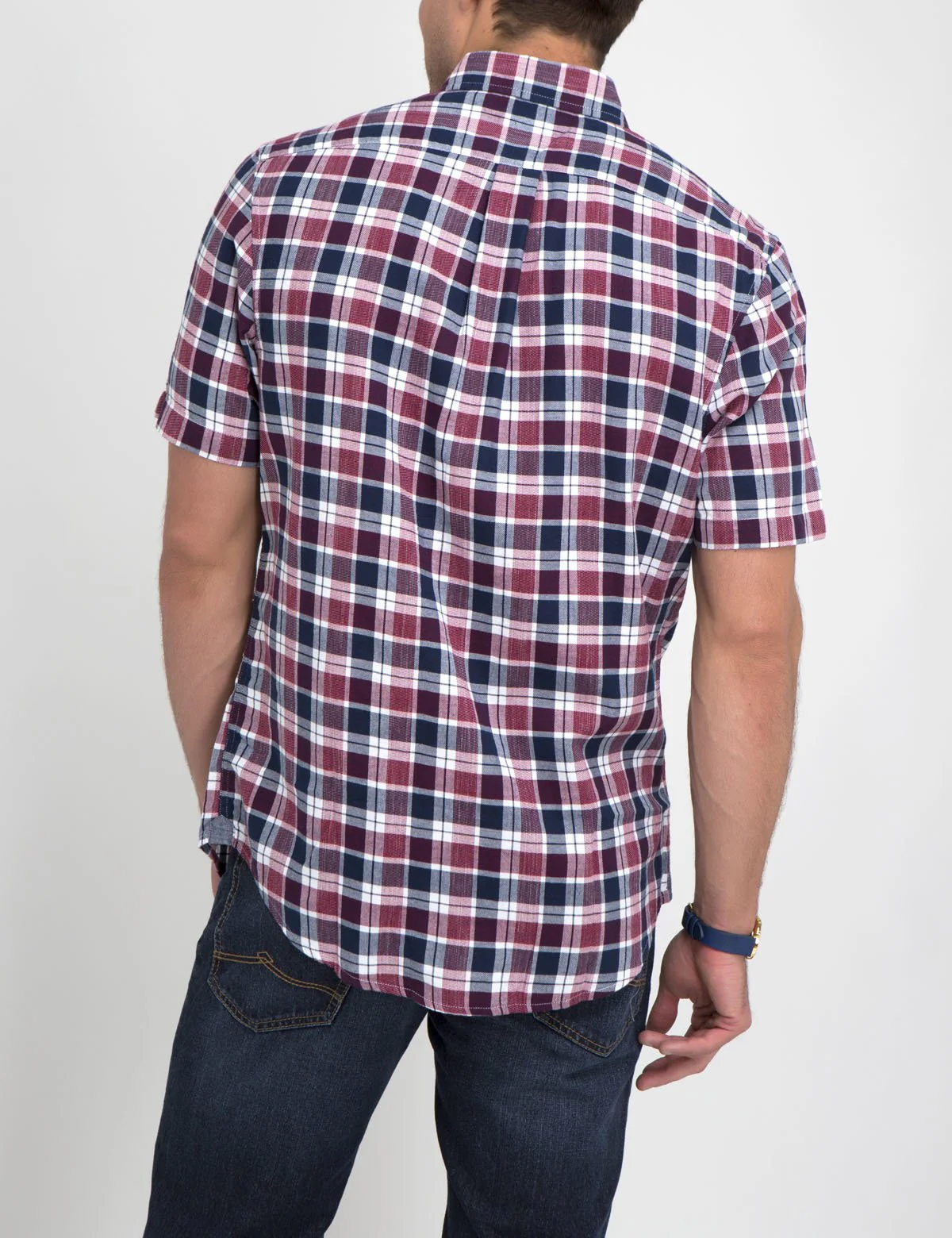 CLASSIC FIT MEDIUM PLAID SHIRT IN POPLIN - Image 6