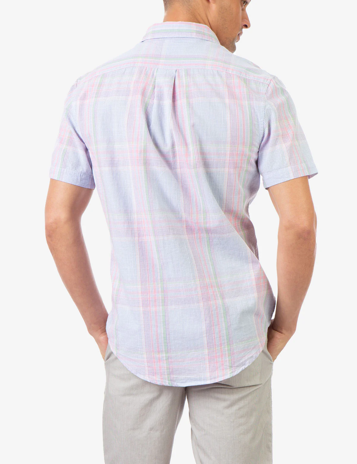 CLASSIC FIT SLUB PLAID SHORT SLEEVE SHIRT - Image 4