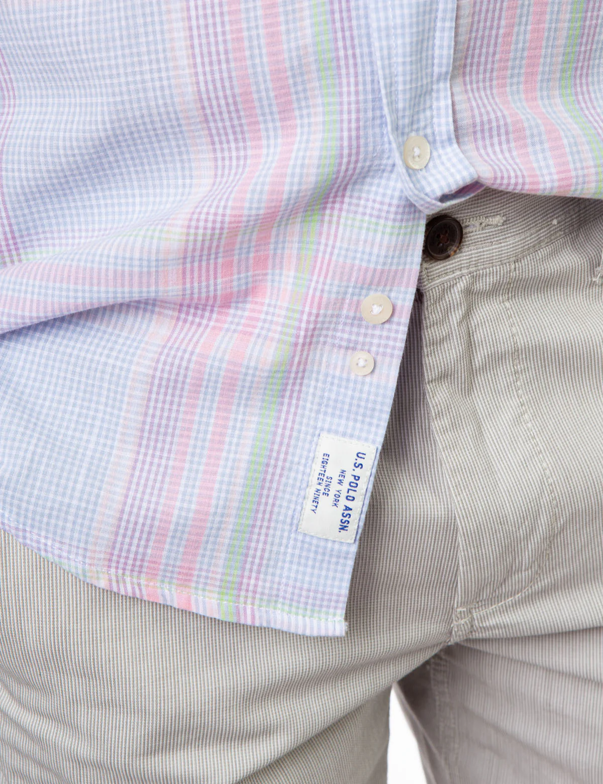 CLASSIC FIT SLUB PLAID SHORT SLEEVE SHIRT - Image 5