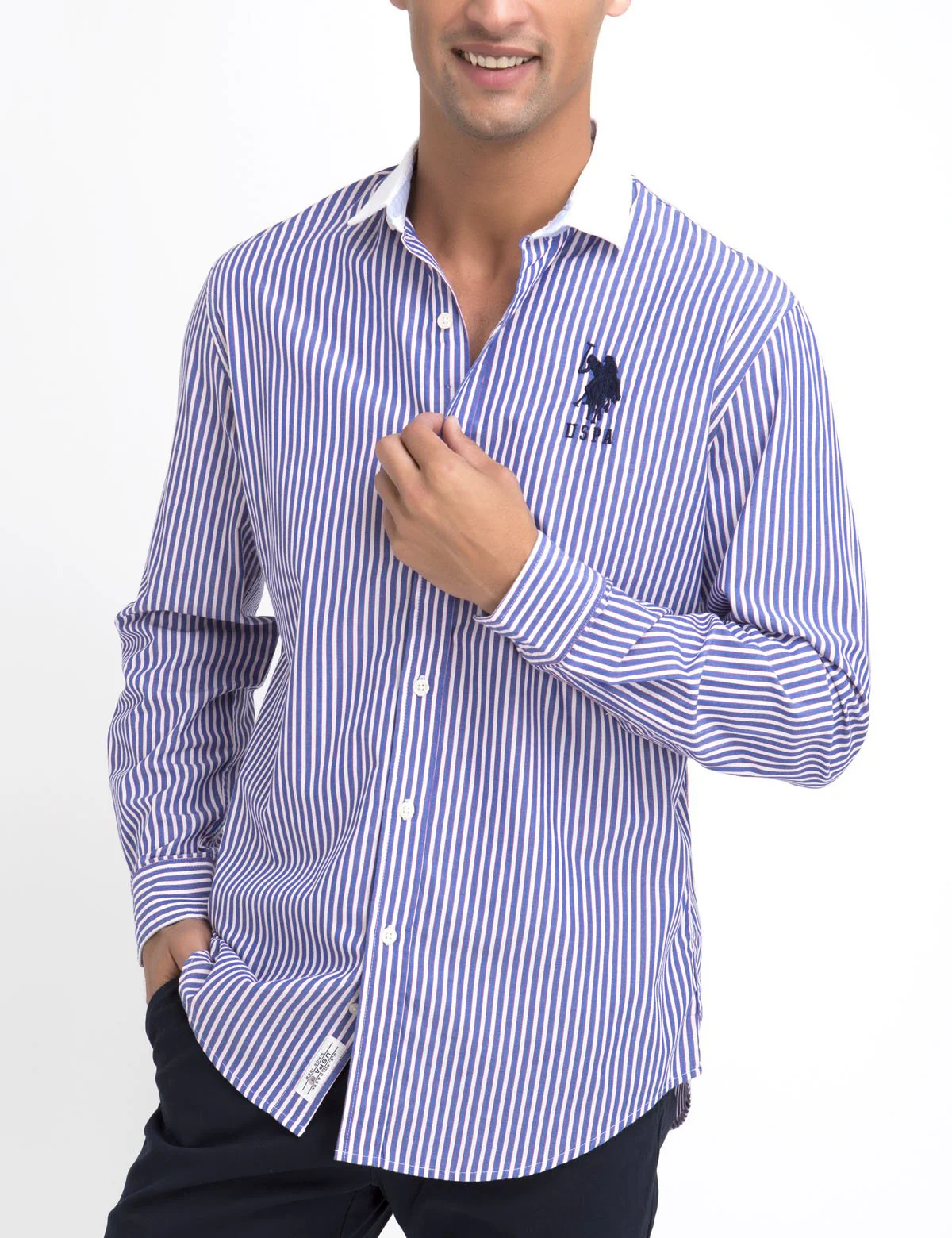 CLASSIC FIT STRIPE SHIRT IN POPLIN - Image 4