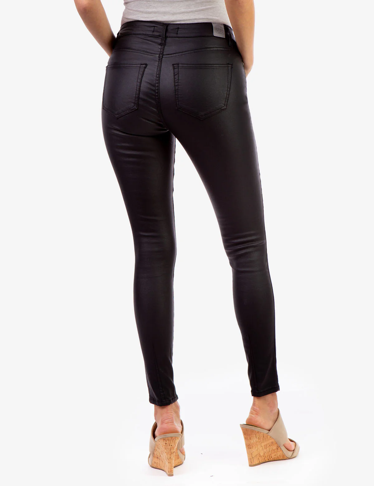 COATED BLACK DENIM JEANS - Image 3