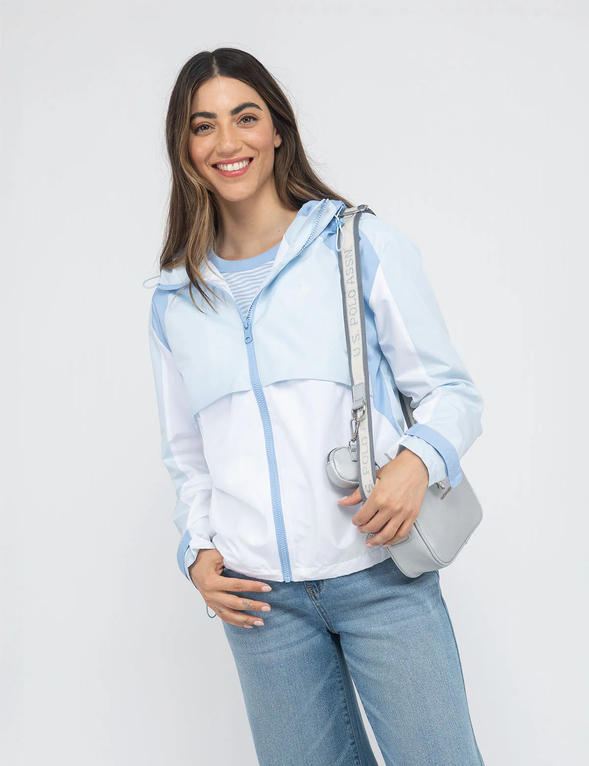 COLOR BLOCK HOODED WINDBREAKER - Image 2