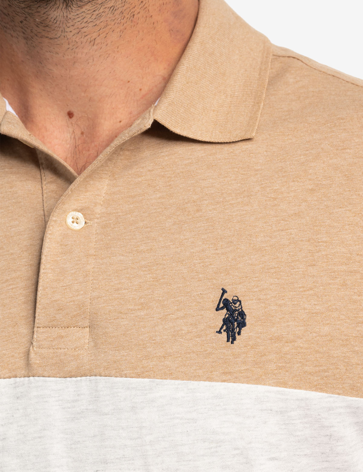 COLOR BLOCK JERSEY POLO SHIRT - Image 3