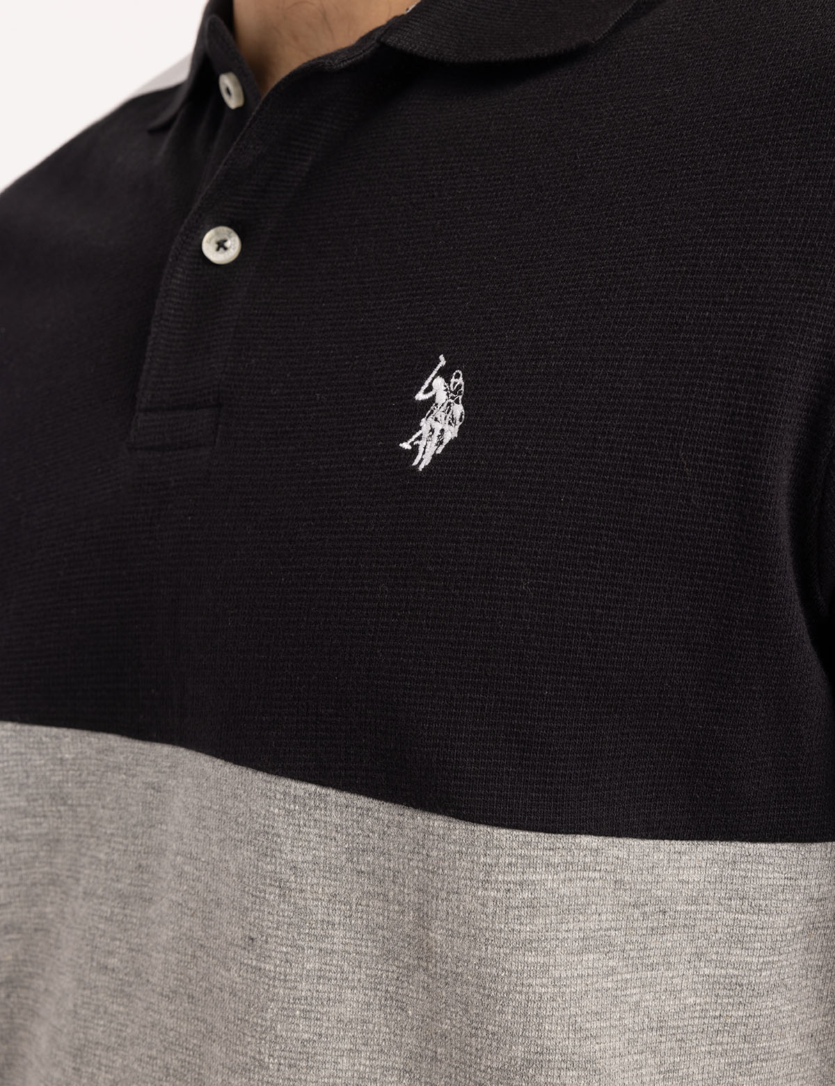 COLOR BLOCK OTTOMAN POLO SHIRT - Image 2