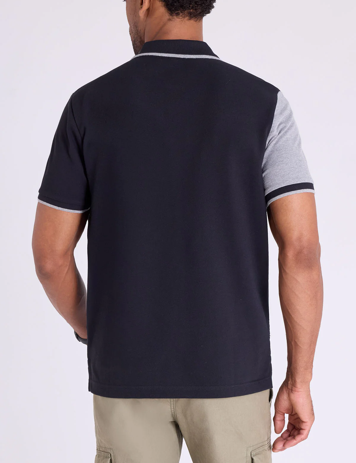 COLOR BLOCK PIQUE POLO SHIRT - Image 11