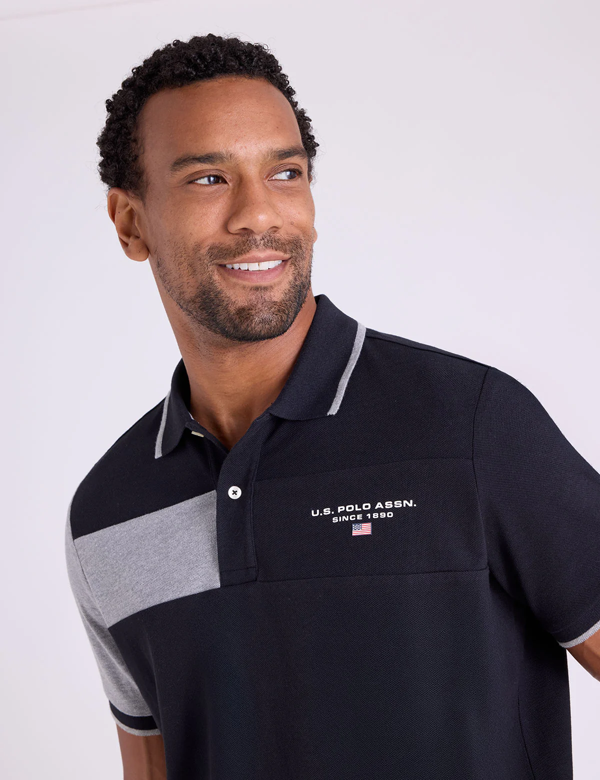 COLOR BLOCK PIQUE POLO SHIRT - Image 9