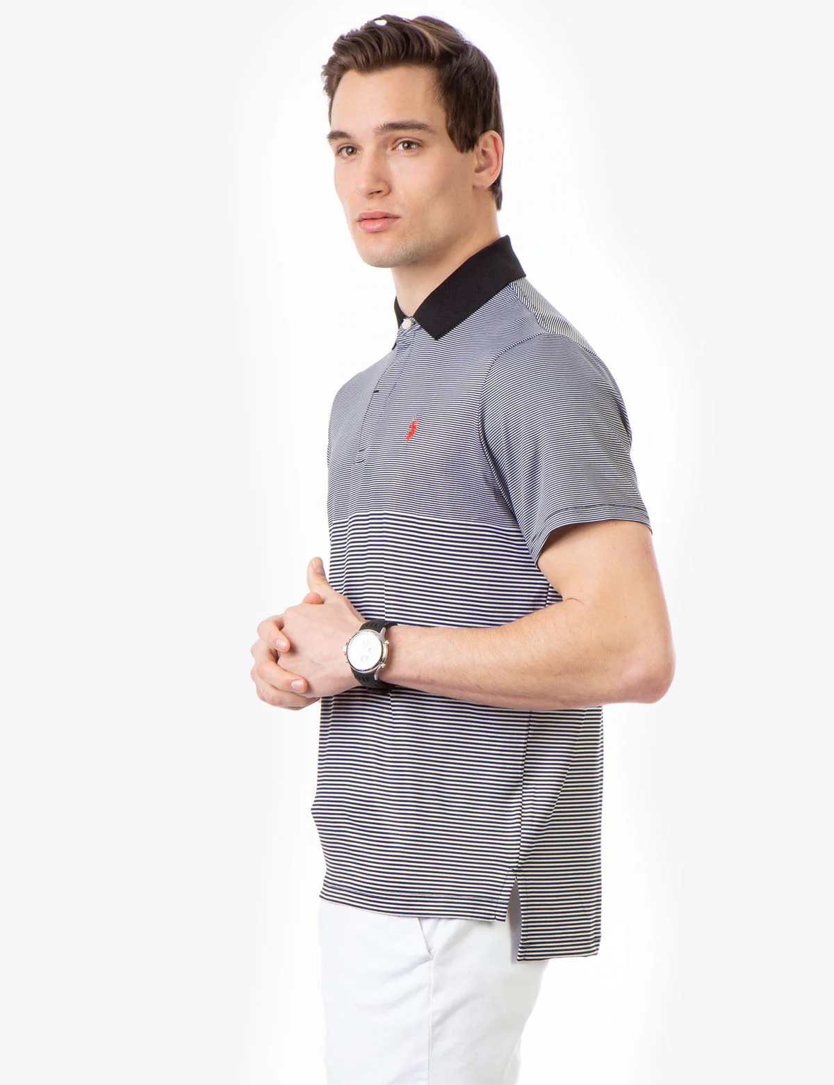 COLORBLOCK PRINTED JERSEY POLO SHIRT - Image 4