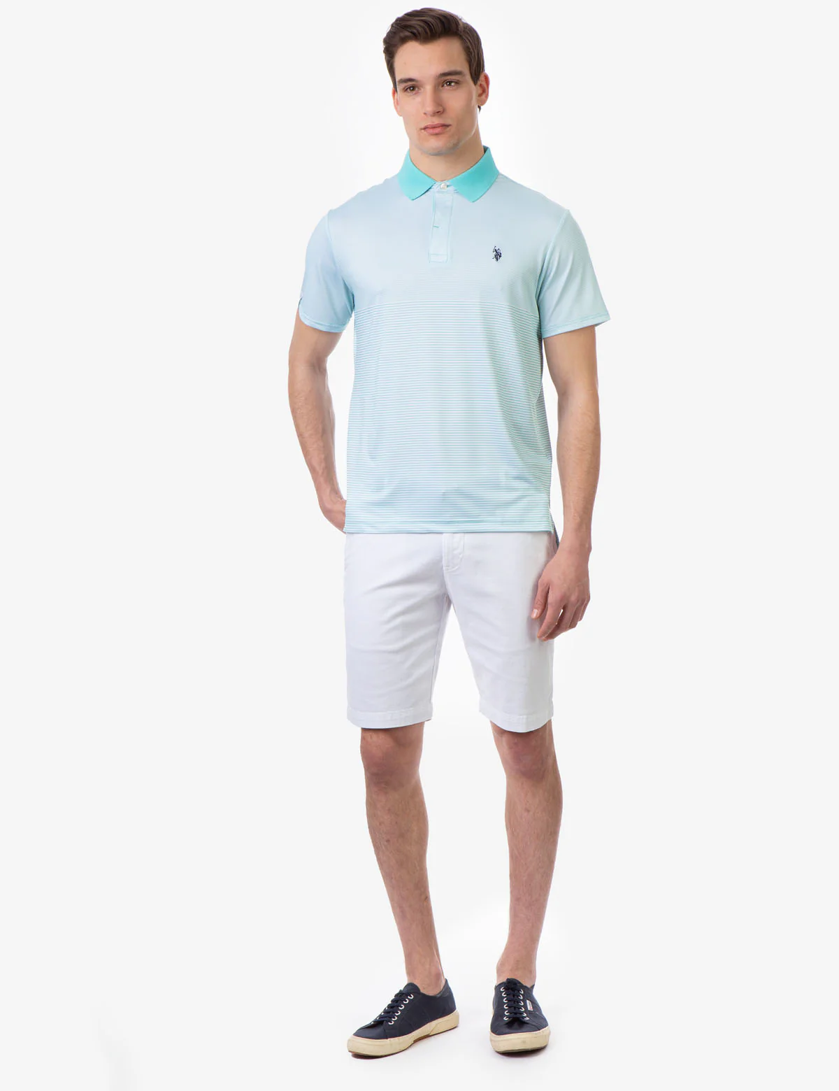 COLORBLOCK PRINTED JERSEY POLO SHIRT - Image 9