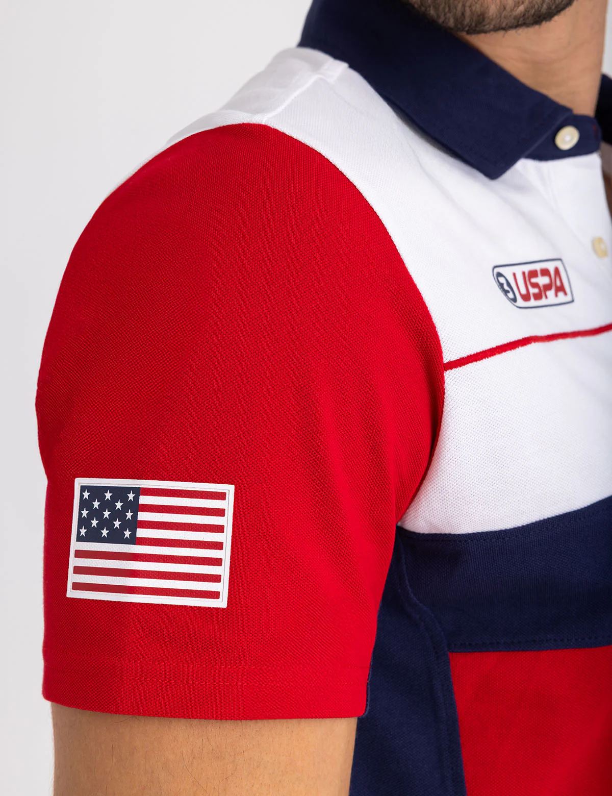 COLOR BLOCK RACE GRAPHIC PIQUE POLO SHIRT - Image 2