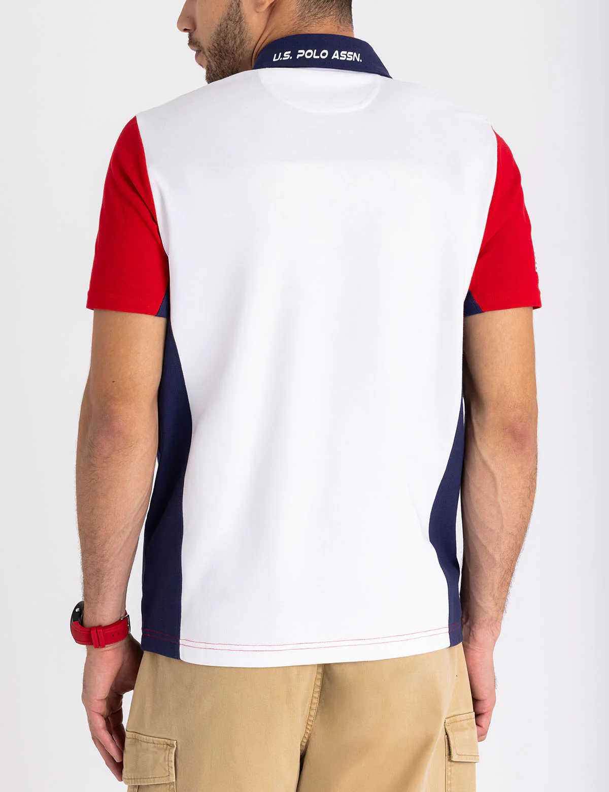 COLOR BLOCK RACE GRAPHIC PIQUE POLO SHIRT - Image 5