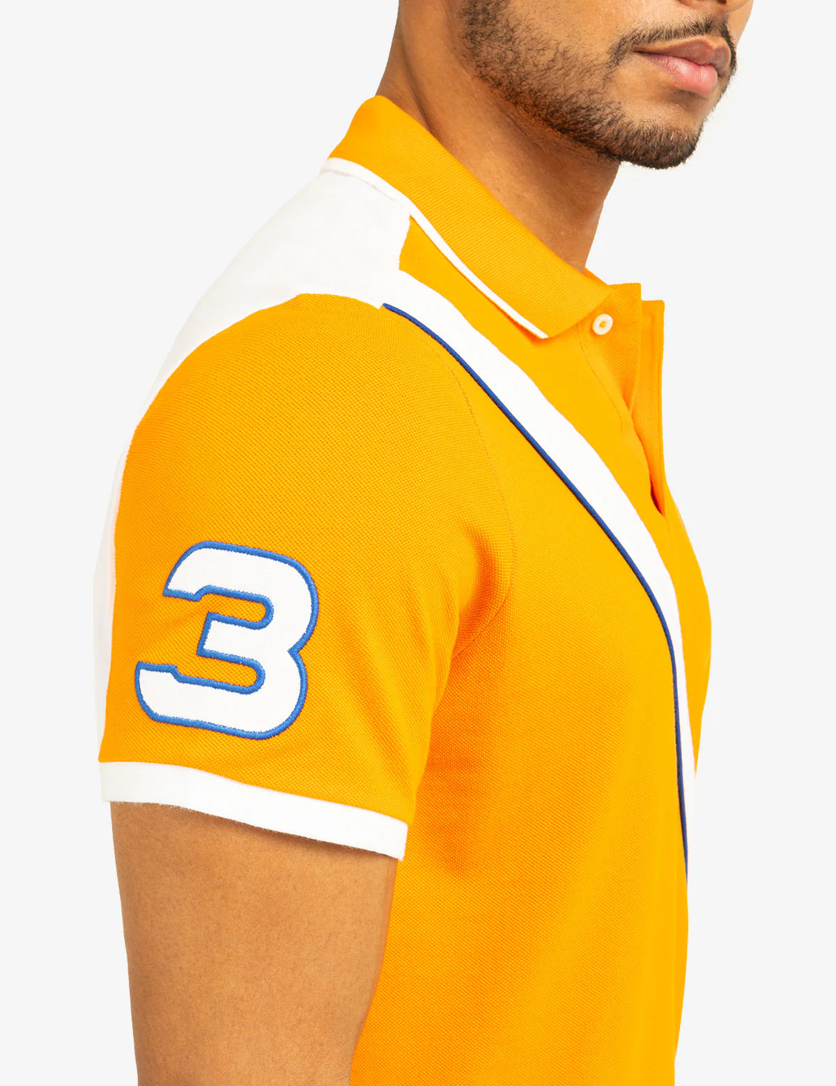COLOR BLOCK SASH FRONT PIQUE POLO SHIRT - Image 12