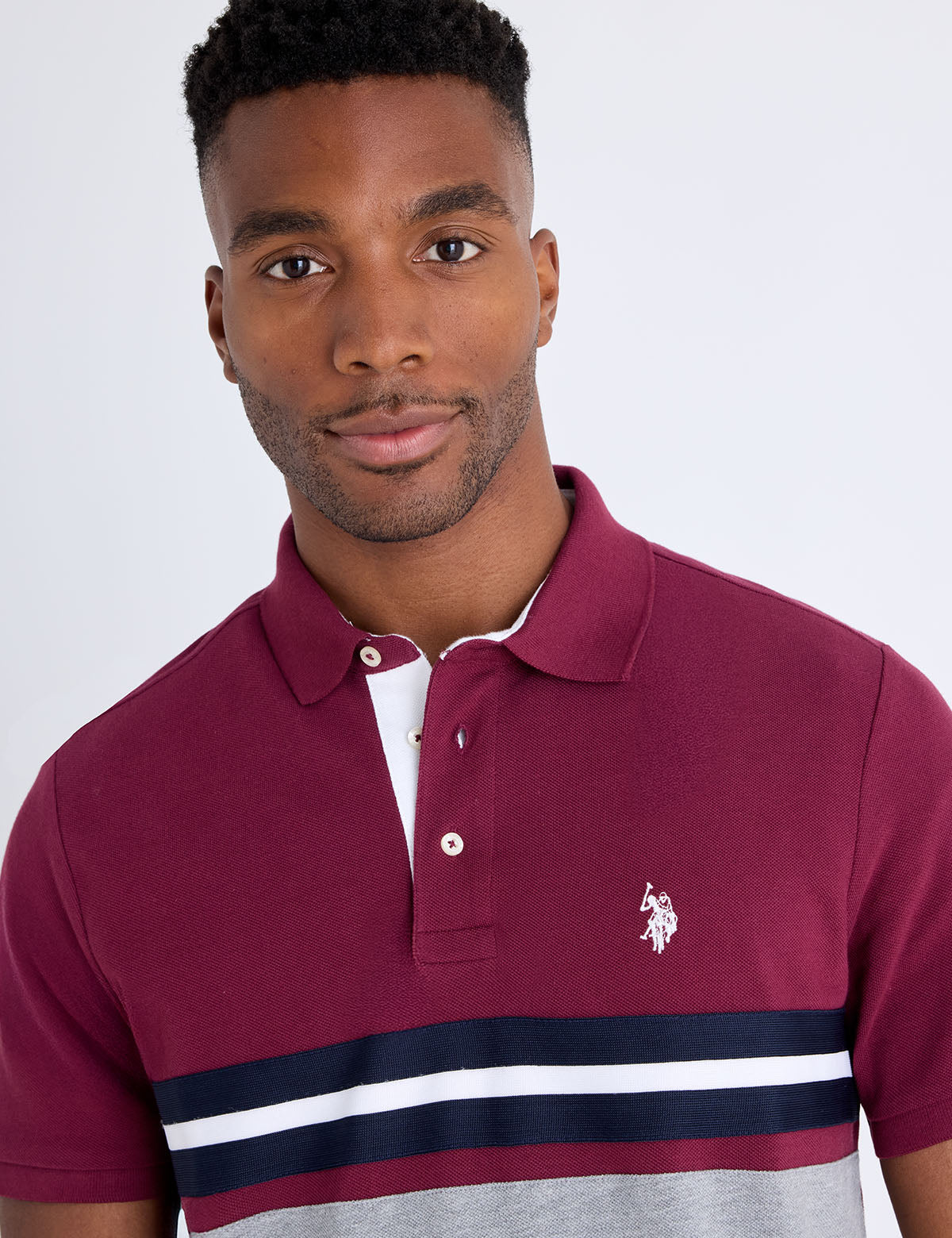 COLOR BLOCK TRICOT TAPE PIQUE POLO SHIRT - Image 2