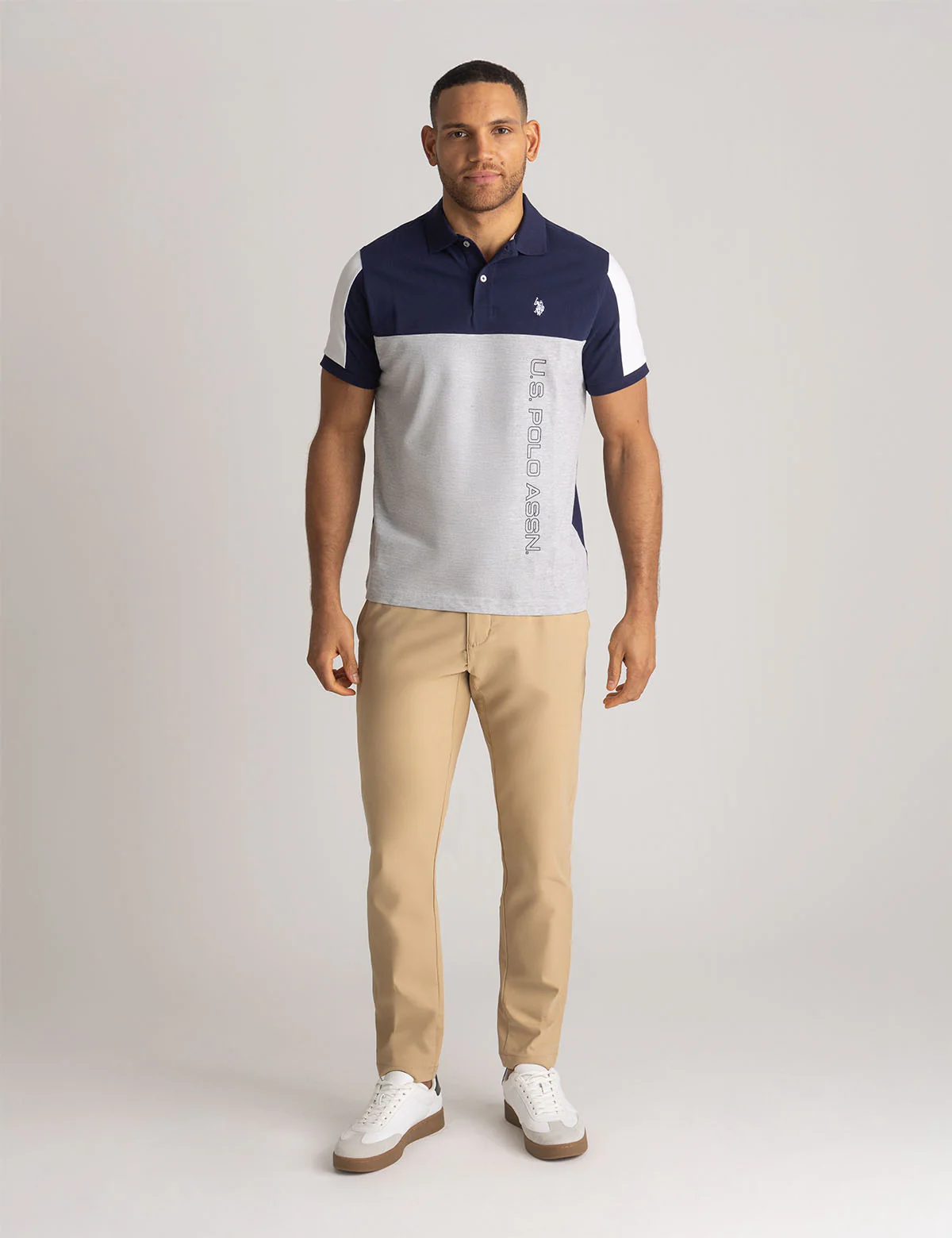 COLOR BLOCK WORDMARK POLO SHIRT - Image 6