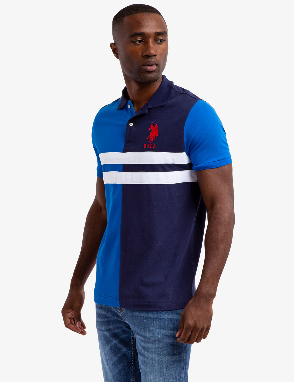 COLORBLOCK CHEST STRIPE PIQUE POLO SHIRT - Image 9