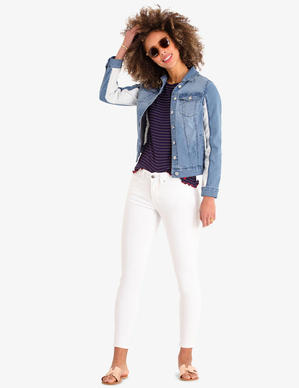 COLORBLOCK DENIM JACKET - Image 4