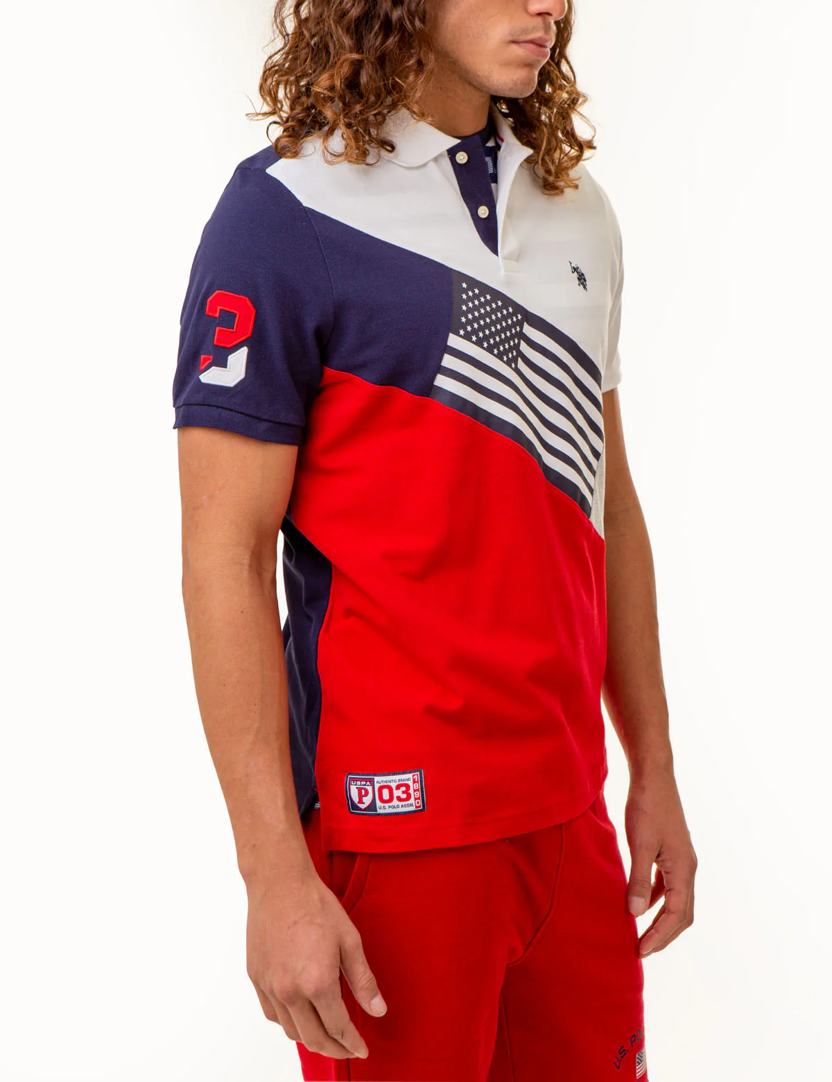 COLORBLOCK FLAG GRAPHIC PIQUE POLO SHIRT - Image 4