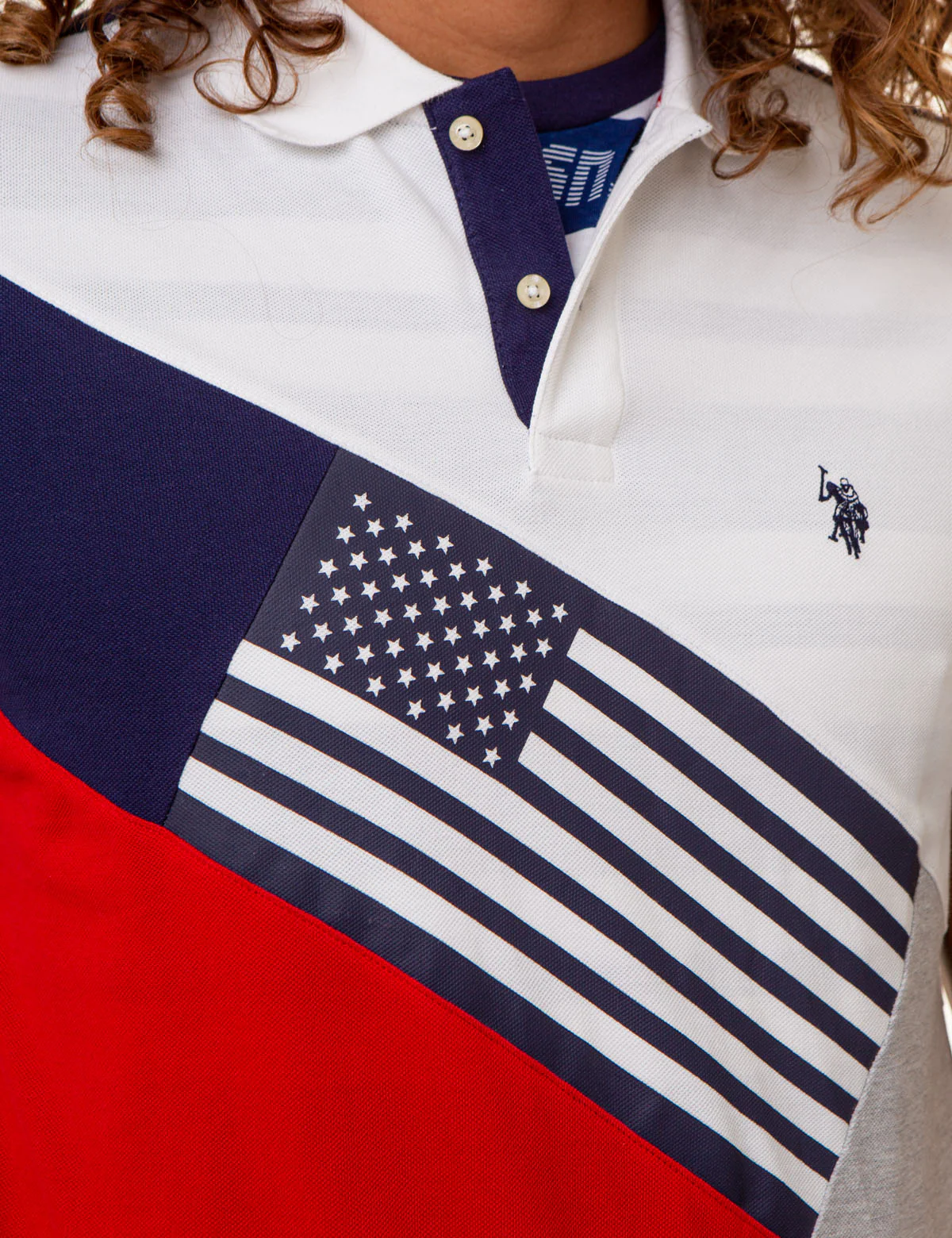 COLORBLOCK FLAG GRAPHIC PIQUE POLO SHIRT - Image 6