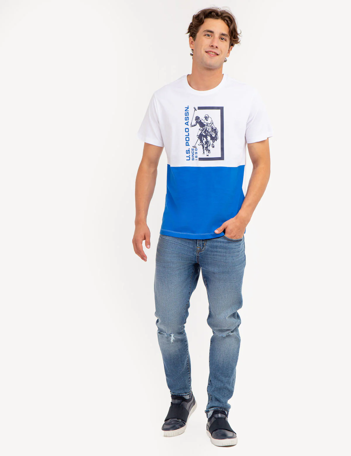 COLORBLOCK GRAPHIC CREW NECK T-SHIRT - Image 2