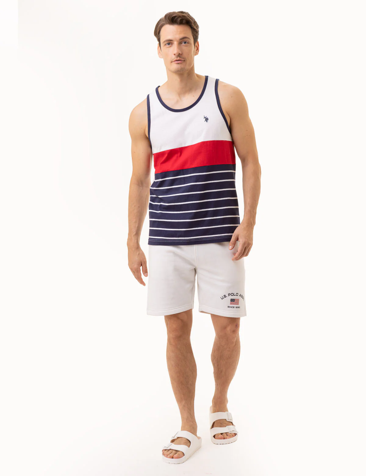 COLORBLOCK JERSEY MUSCLE TANK WITH STRIPES - Image 2
