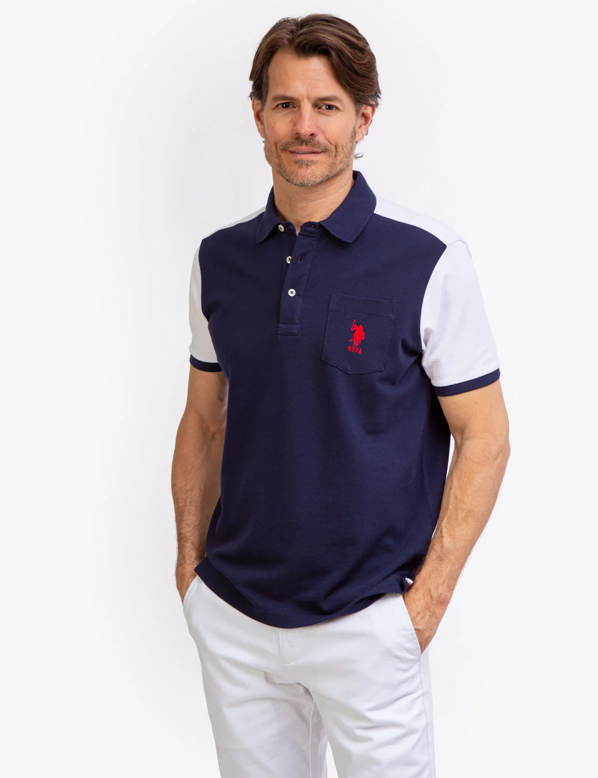 COLORBLOCK PIQUE POLO SHIRT WITH POCKET - Image 11