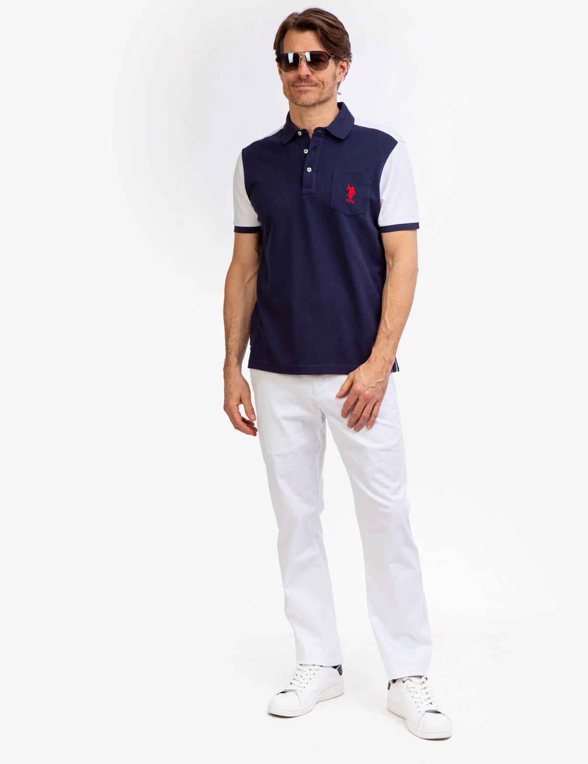 COLORBLOCK PIQUE POLO SHIRT WITH POCKET - Image 12