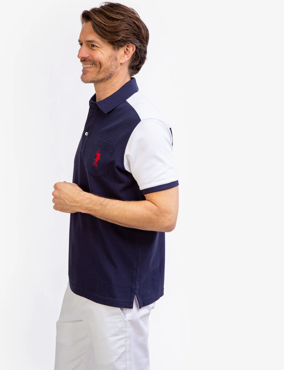 COLORBLOCK PIQUE POLO SHIRT WITH POCKET - Image 13