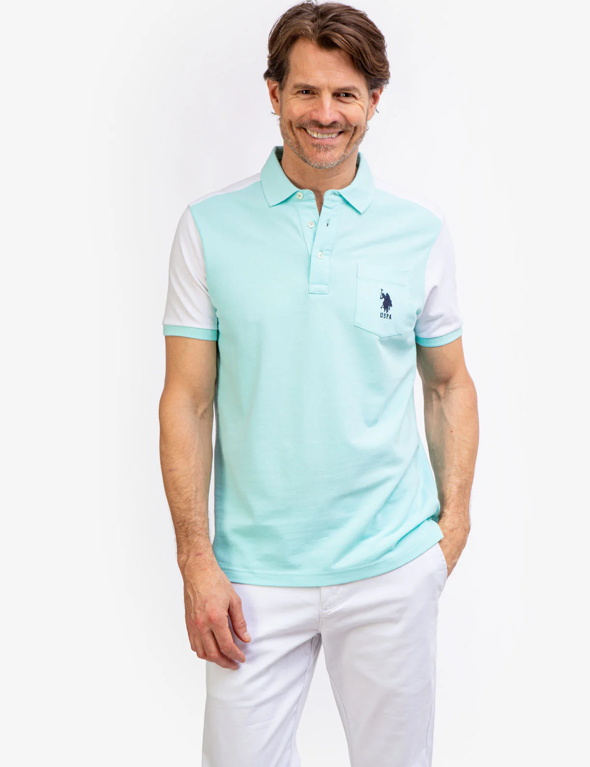 COLORBLOCK PIQUE POLO SHIRT WITH POCKET - Image 6