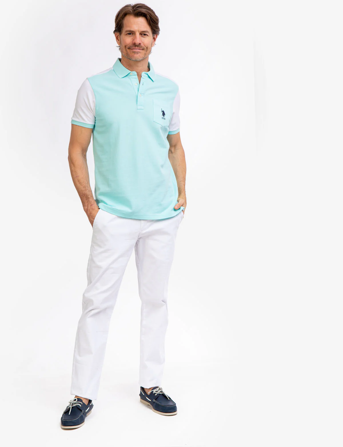 COLORBLOCK PIQUE POLO SHIRT WITH POCKET - Image 7