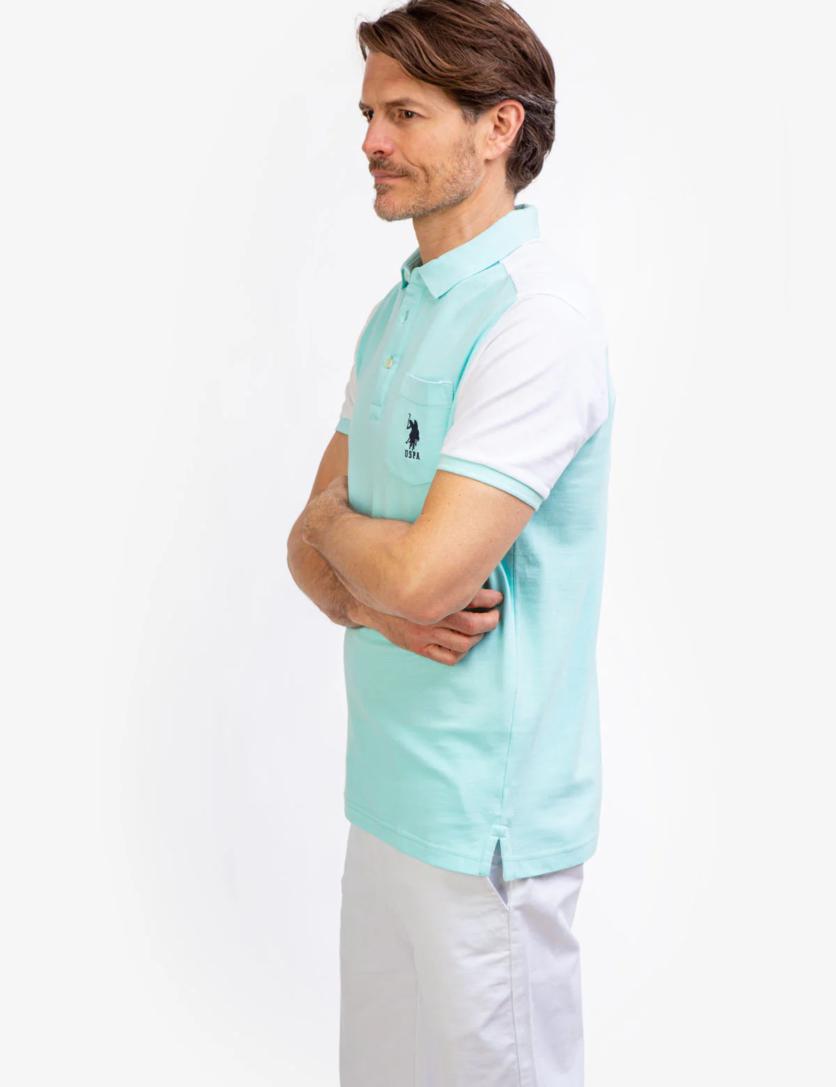 COLORBLOCK PIQUE POLO SHIRT WITH POCKET - Image 8
