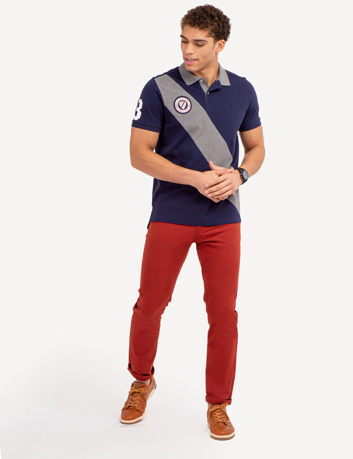 COLORBLOCK PIQUE SASH POLO SHIRT - Image 2