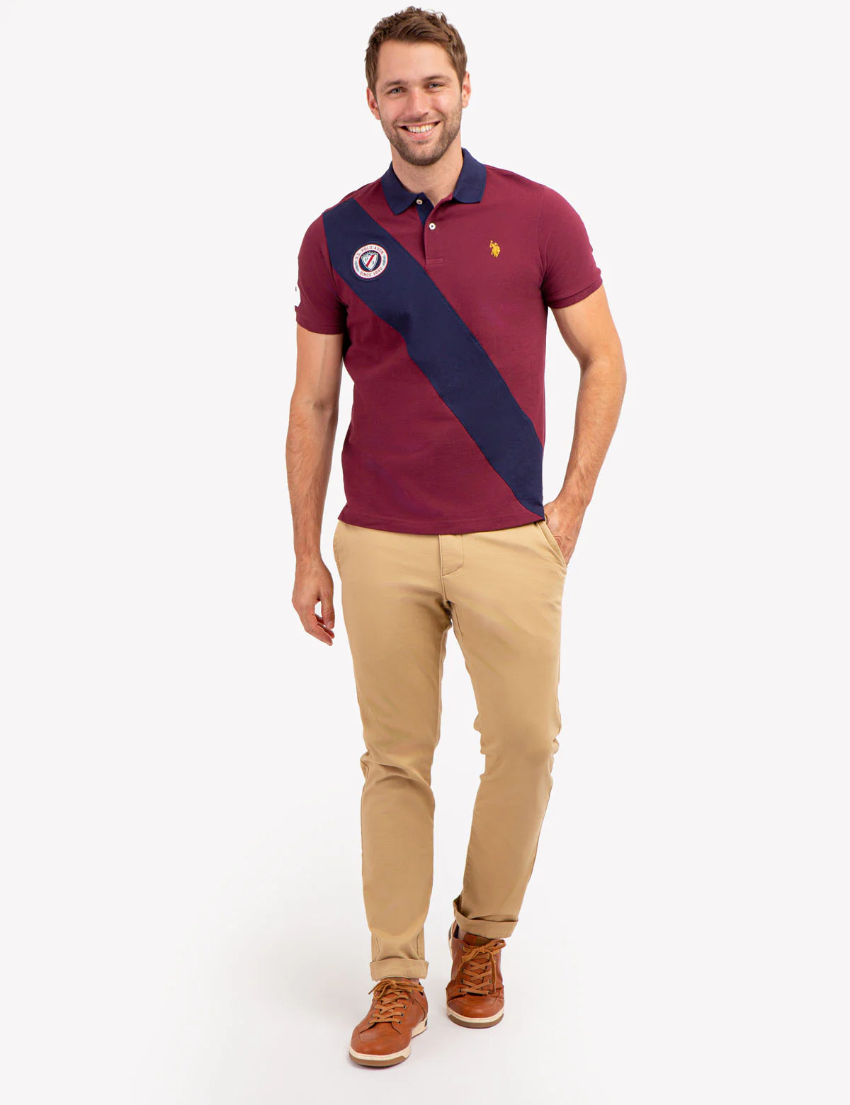 COLORBLOCK PIQUE SASH POLO SHIRT - Image 7