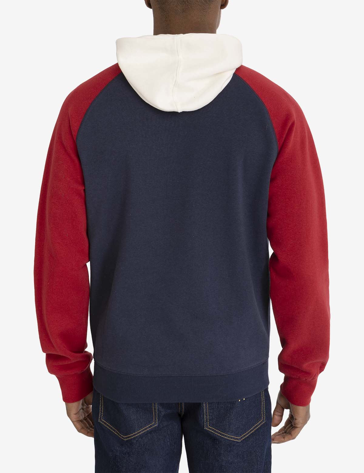 COLORBLOCK RAGLAN SLEEVE FLEECE PULLOVER HOODIE - Image 4
