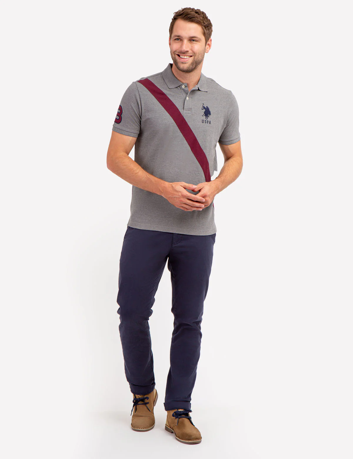 COLORBLOCK SASH FRONT PIQUE POLO SHIRT - Image 2