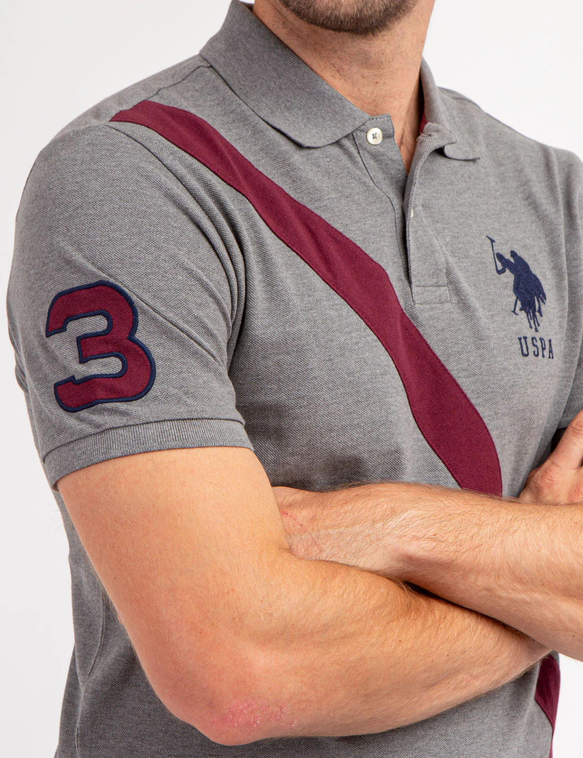 COLORBLOCK SASH FRONT PIQUE POLO SHIRT - Image 3