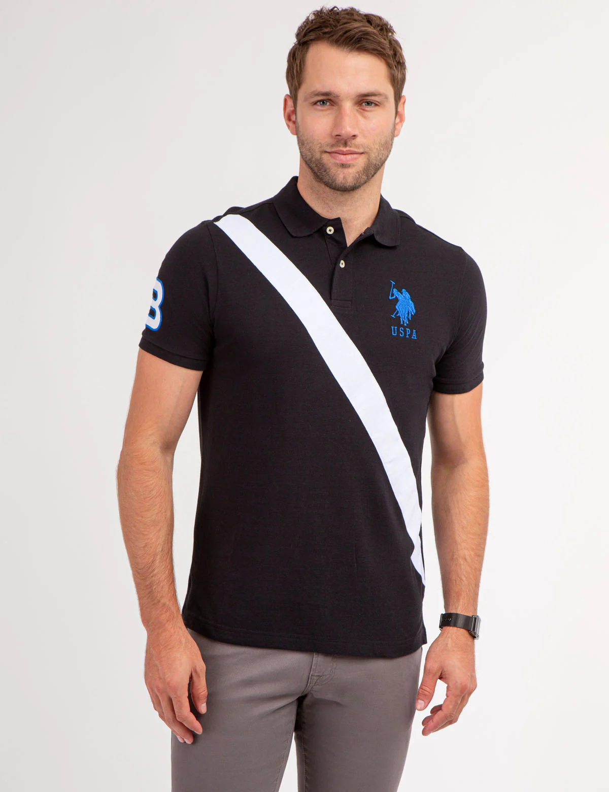 COLORBLOCK SASH FRONT PIQUE POLO SHIRT - Image 5