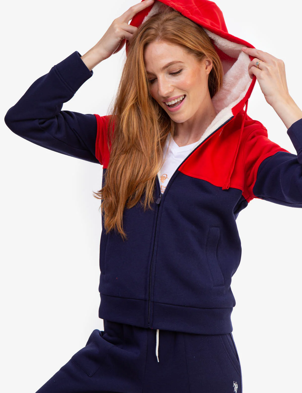 COLORBLOCK SHERPA LINED ZIP HOODIE - Image 2