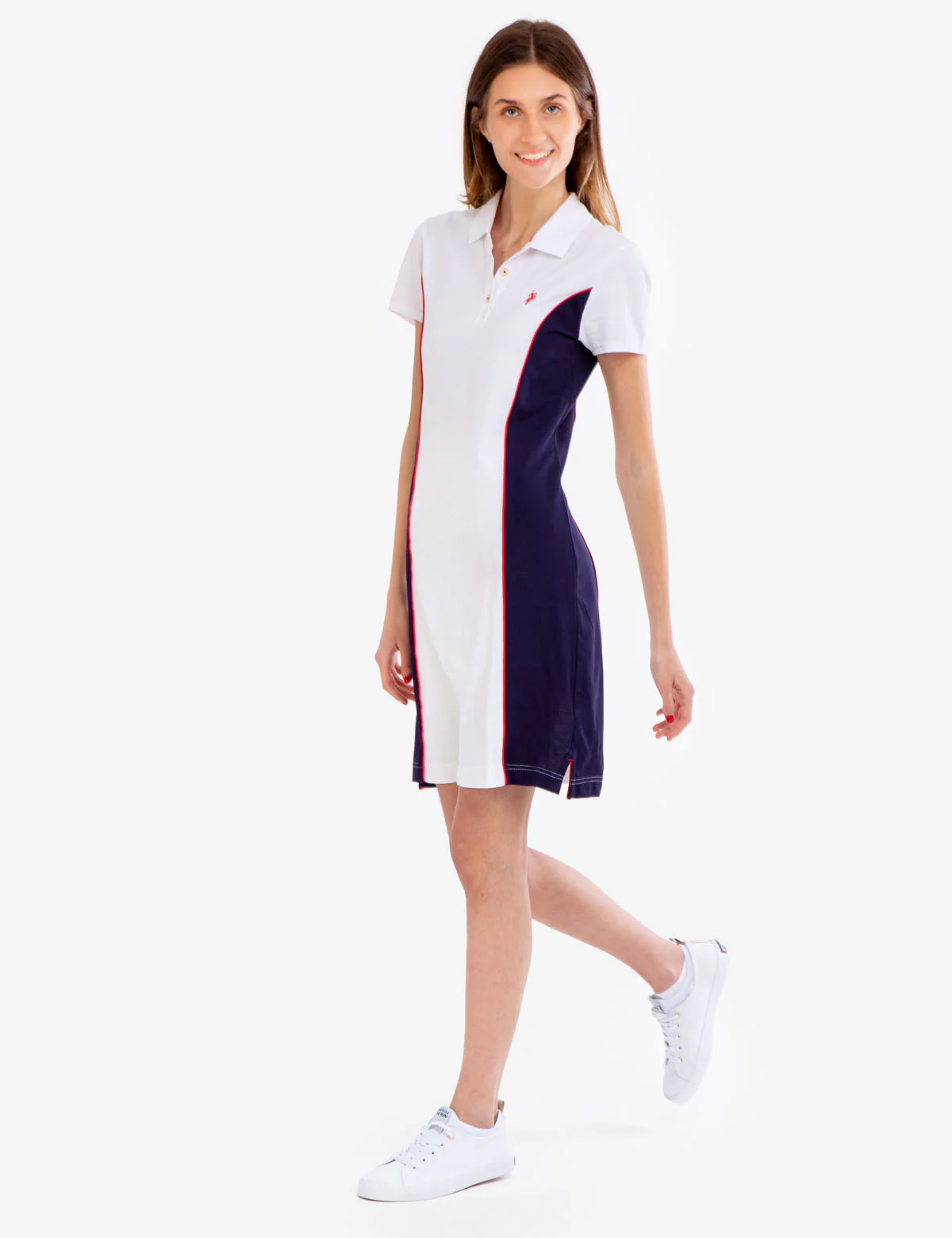COLORBLOCK SIDE PANEL POLO DRESS - Image 2
