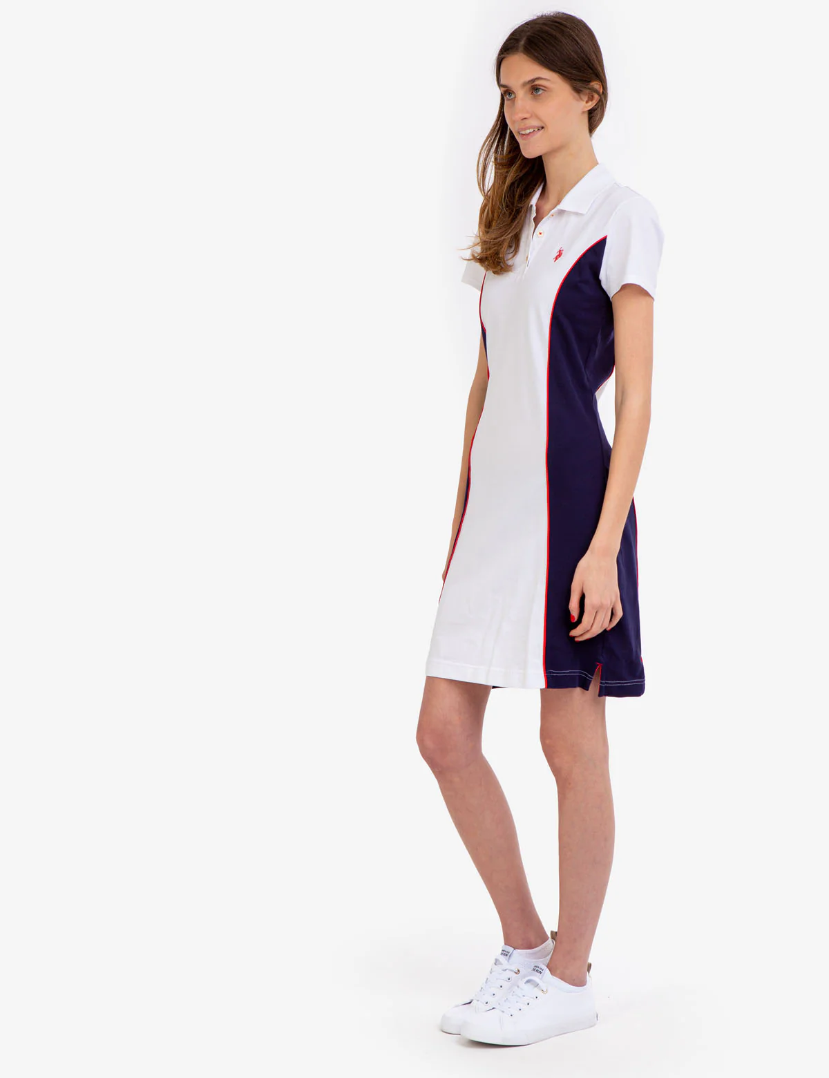 COLORBLOCK SIDE PANEL POLO DRESS - Image 3