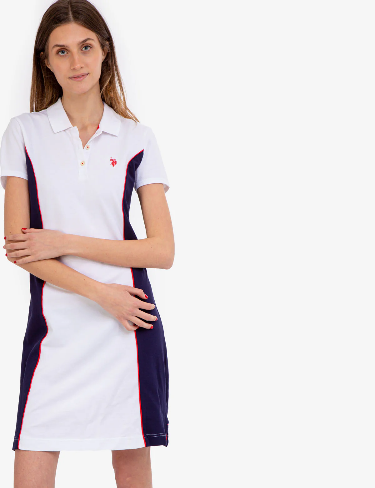 COLORBLOCK SIDE PANEL POLO DRESS - Image 5