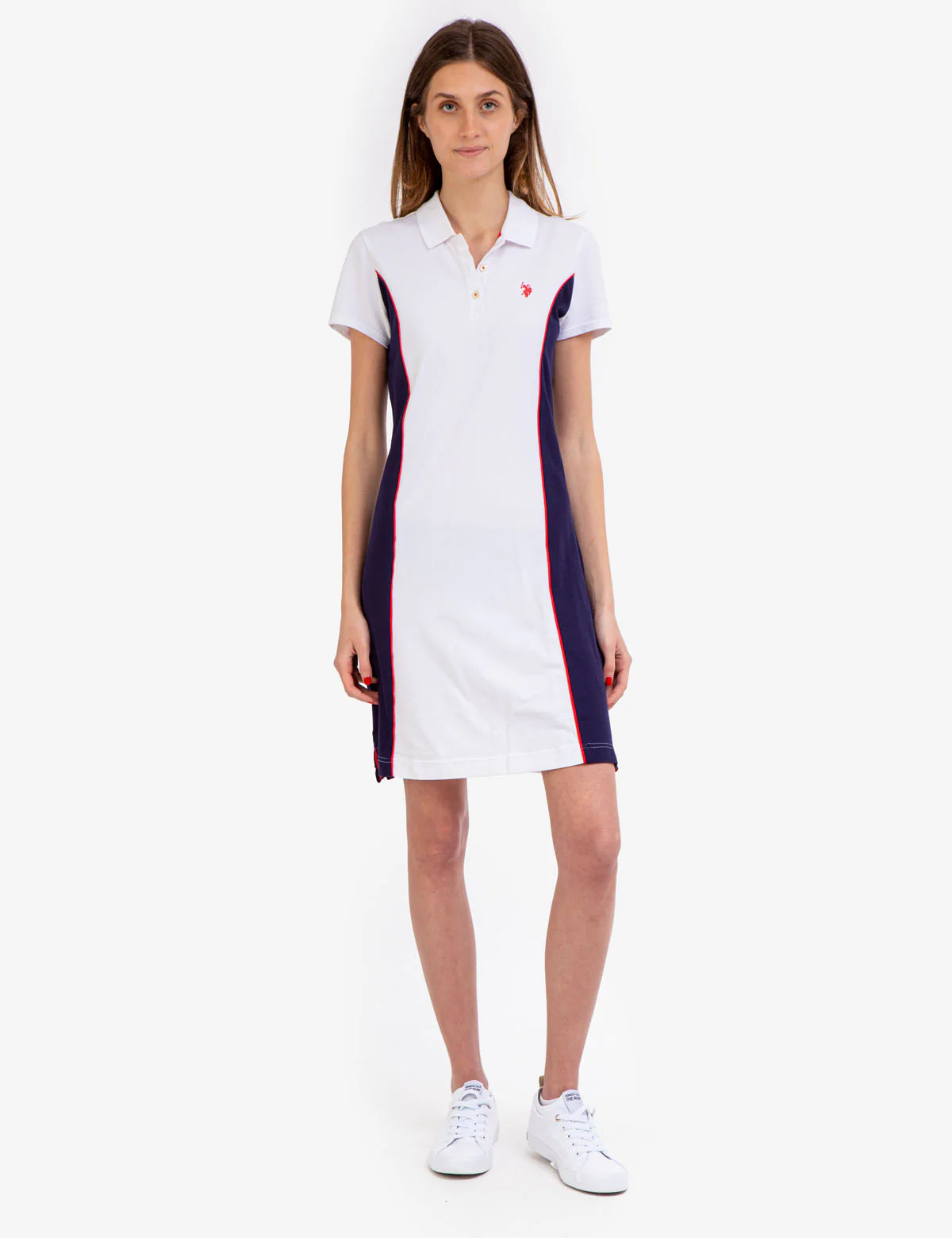 COLORBLOCK SIDE PANEL POLO DRESS - Image 6