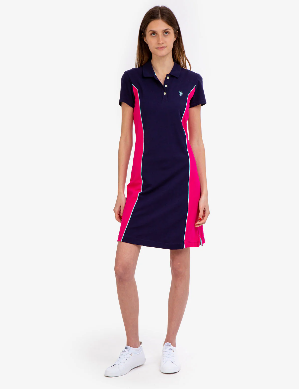 COLORBLOCK SIDE PANEL POLO DRESS - Image 7