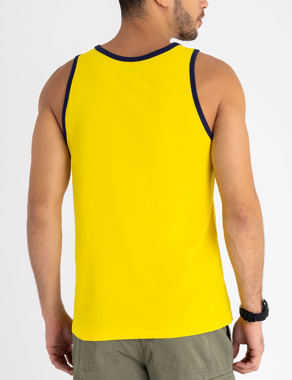 CONTRAST DIAGONAL SASH MUSCLE TANK - Image 4