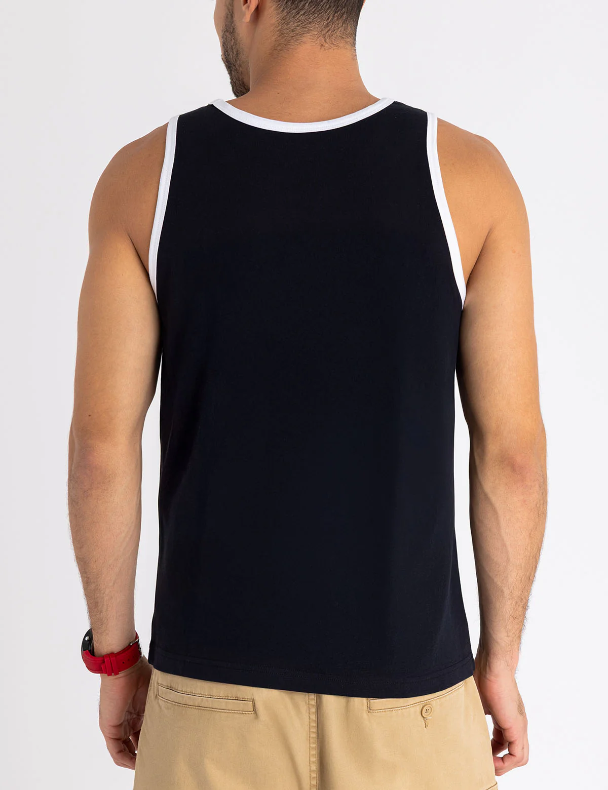 CONTRAST DIAGONAL SASH MUSCLE TANK - Image 9